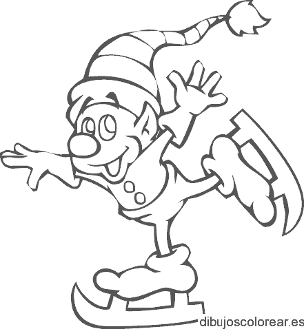 Tatuaje de un duende patinando