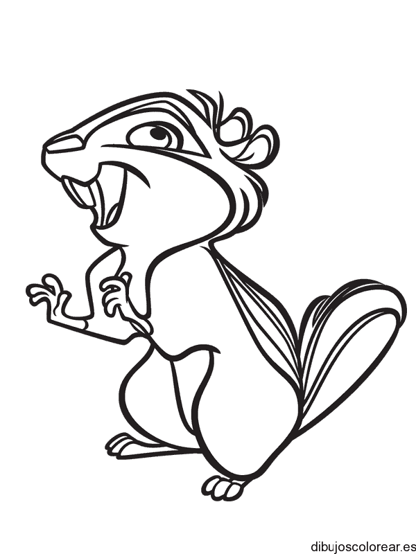 Dibujo de una ardilla riendo