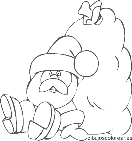 Dibujo de Santa Claus y sus regalos