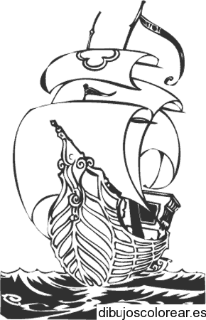 Dibujo de un barco pirata