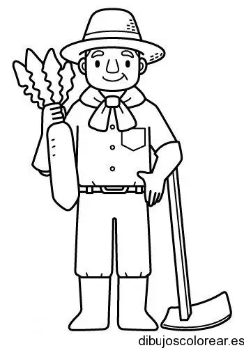 Dibujo de un granjero