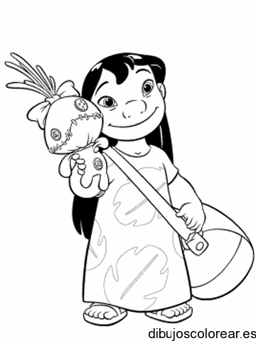 Dibujo de Lilo sonriendo