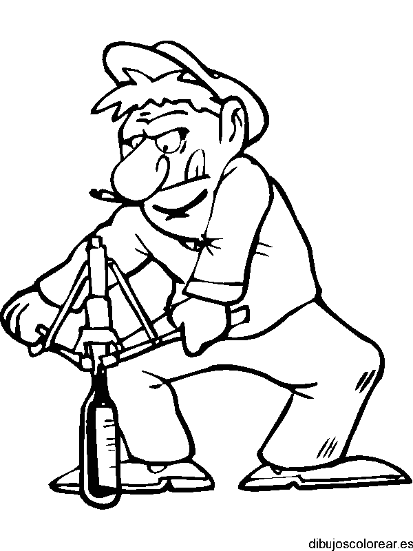Dibujo de un obrero