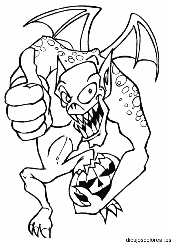 Dibujo de un monstruo de halloween
