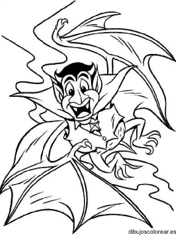 Dibujo del sonriente conde drácula 