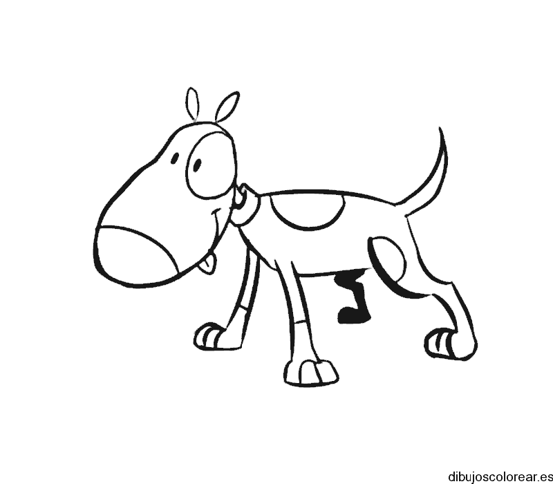 Dibujo de un perro manchado 