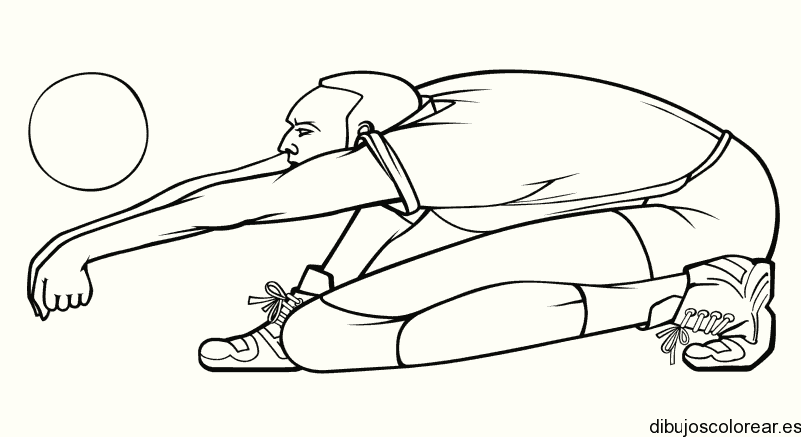 Dibujo de un deportista de voleibol 