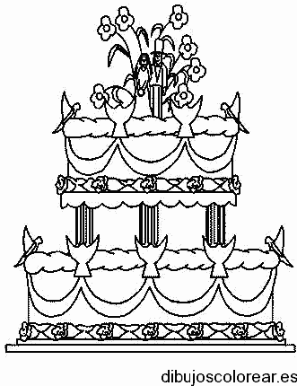 Dibujo de pastel de bodas