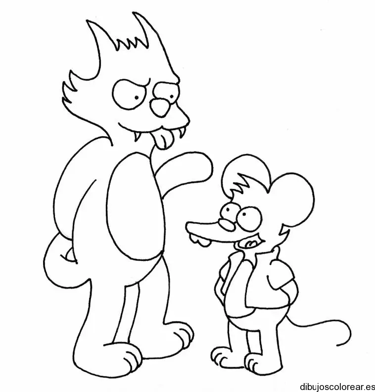 Dibujo de dos ratones 