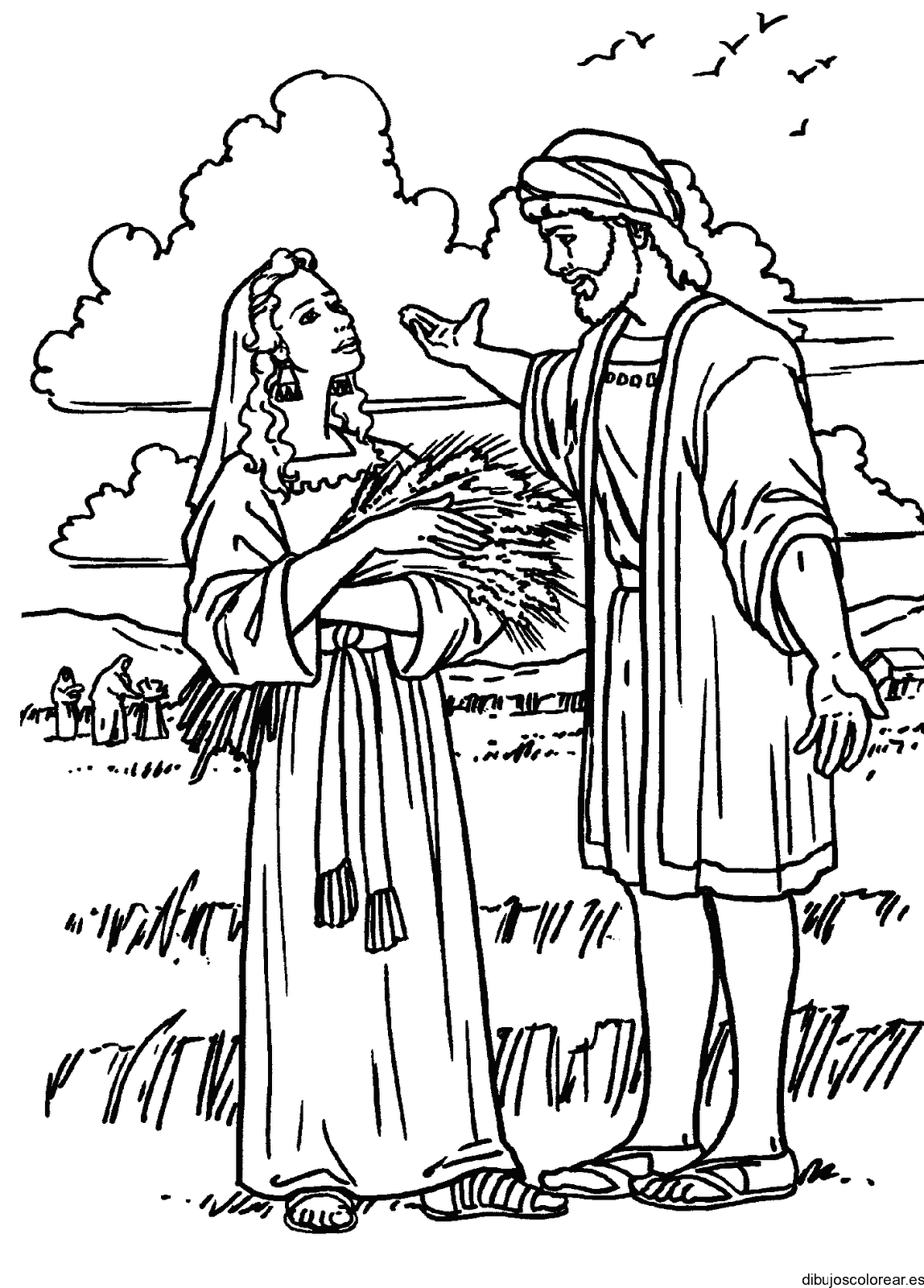Dibujo de escena biblica