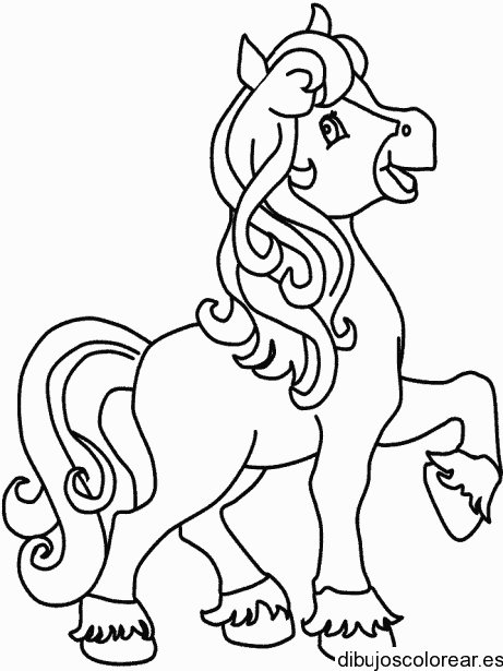 Dibujo de un pequeño pony trotando