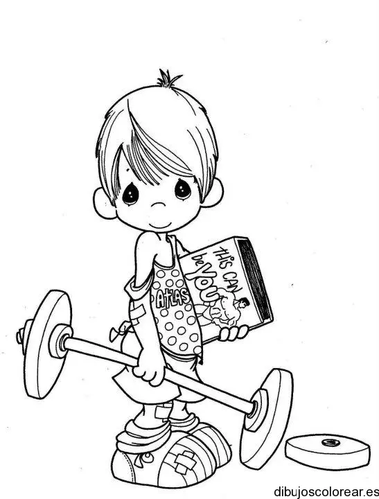 Dibujo de un niño deportista