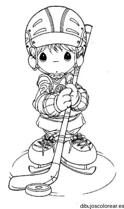 Dibujo de niño jugando rugby
