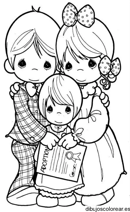 Dibujo de una pequeña familia