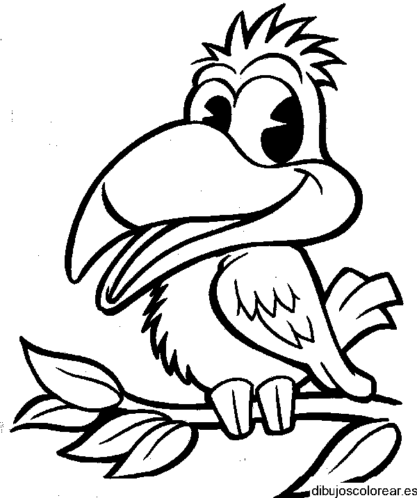 Dibujo de un pájaro sonriendo