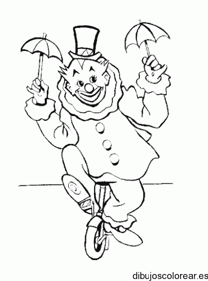 Dibujo de payaso malabarista