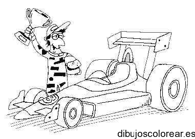 Dibujo de un corredor de coches