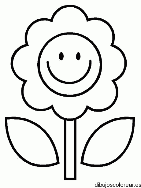 Dibujo de una sonriente margarita