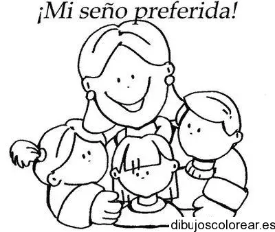 Dibujo de una maestra