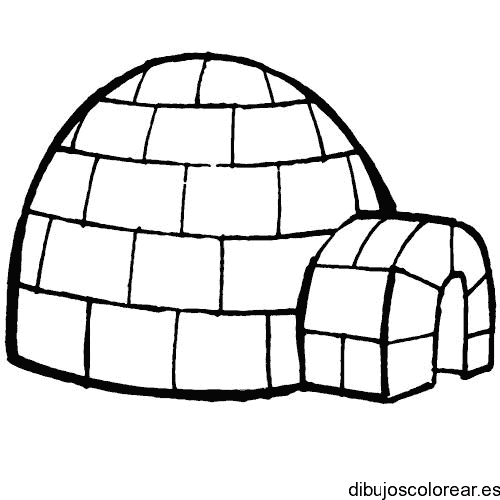 Dibujo de un pequeño iglú