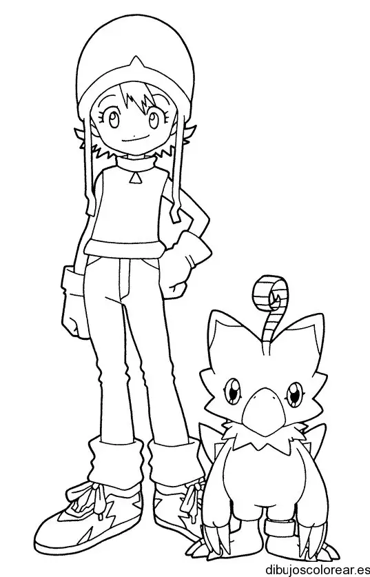 Dibujo de  personajes de Digimon