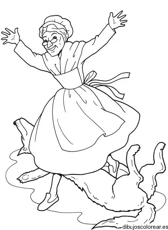 Dibujo de la abuela de Caperucita Roja 