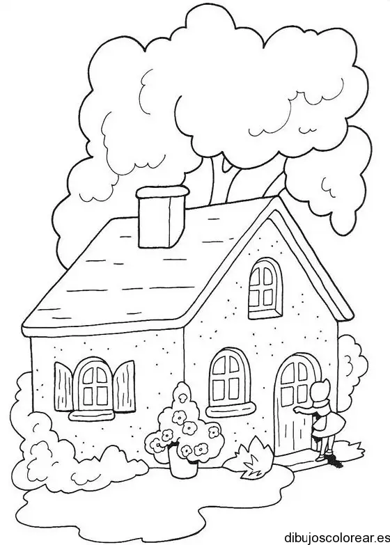Dibujo de la casa de caperucita roja 
