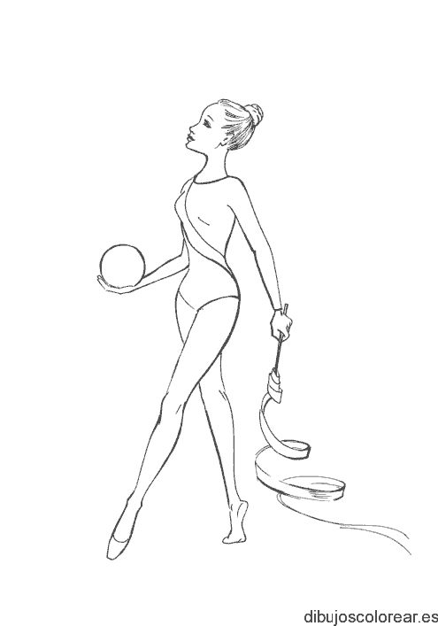 Dibujo de una bailarina olímpica 