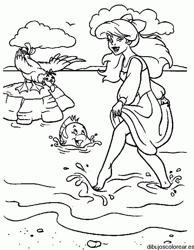 Dibujo de Ariel y sus amiguitos