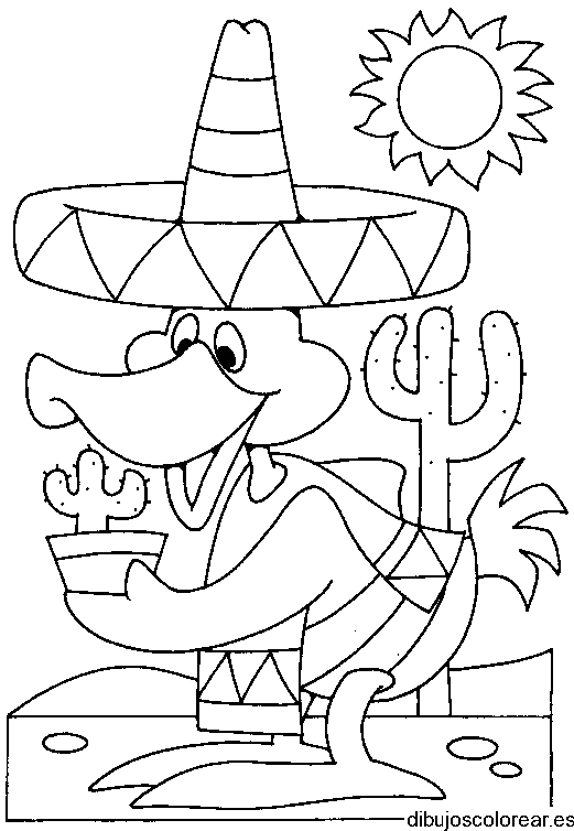 Dibujo de un pato con sombrero