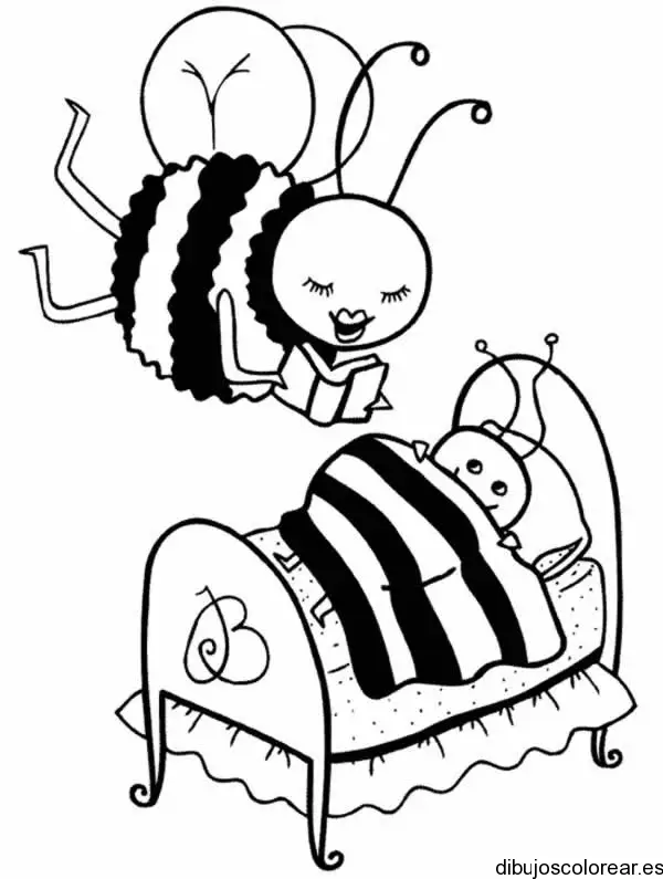 Dibujo de dos abejas