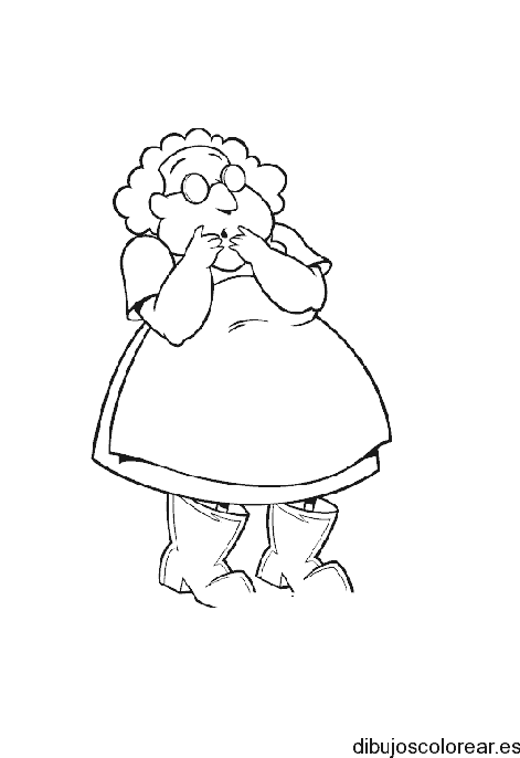 Dibujo de una abuela