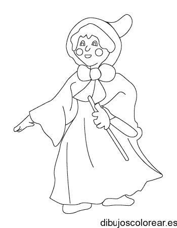 Dibujo de una hada navideña