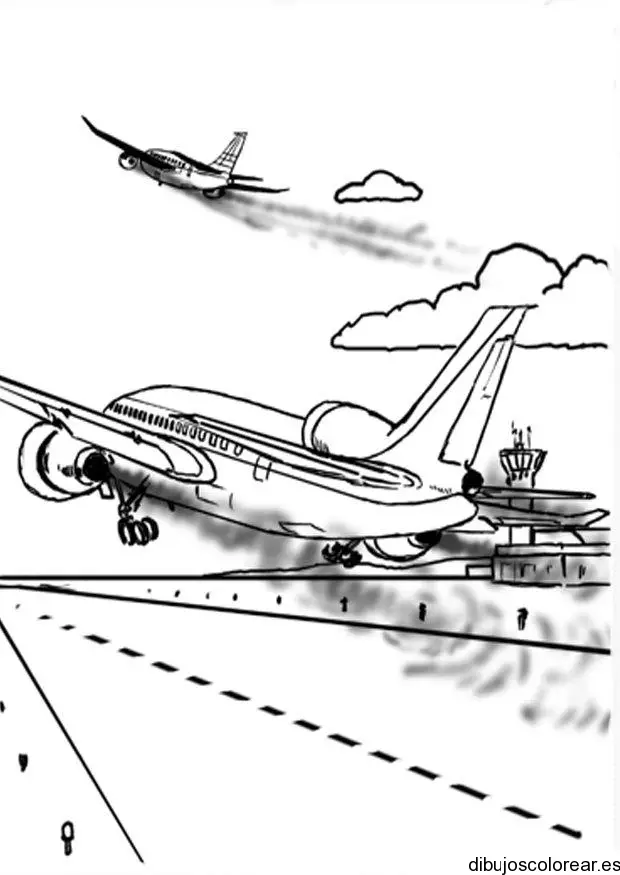 Dibujo de una pista de aterrizaje