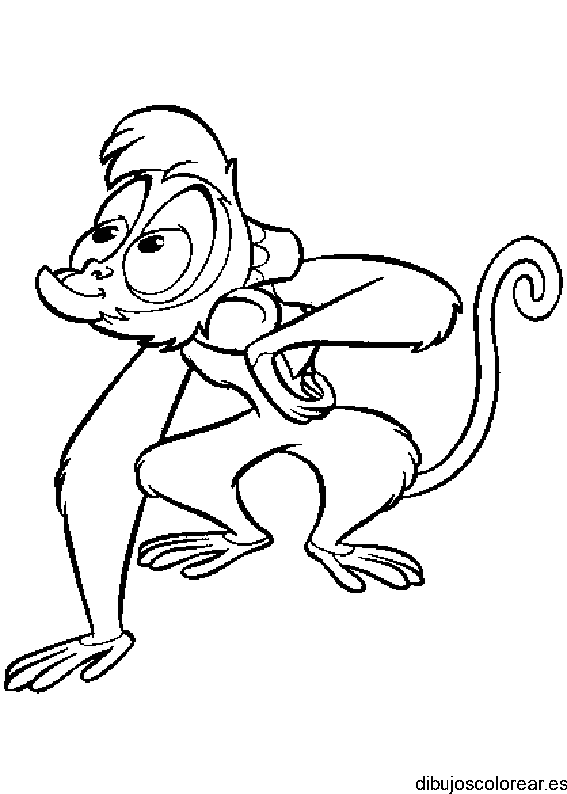 Dibujo de un mono con sombrero