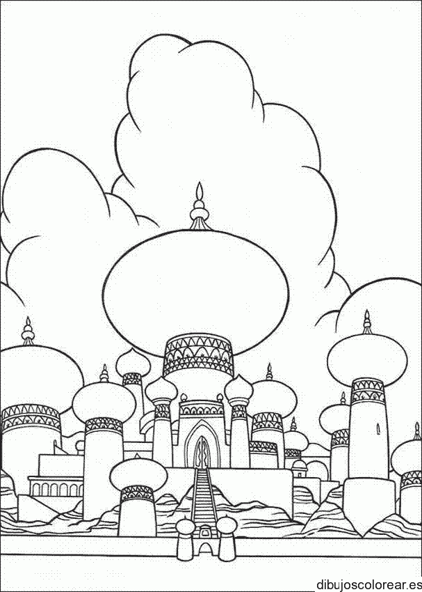 Dibujo de un paisaje oriental