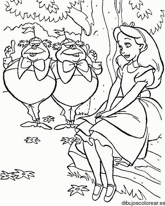 Dibujo de Alicia charlando
