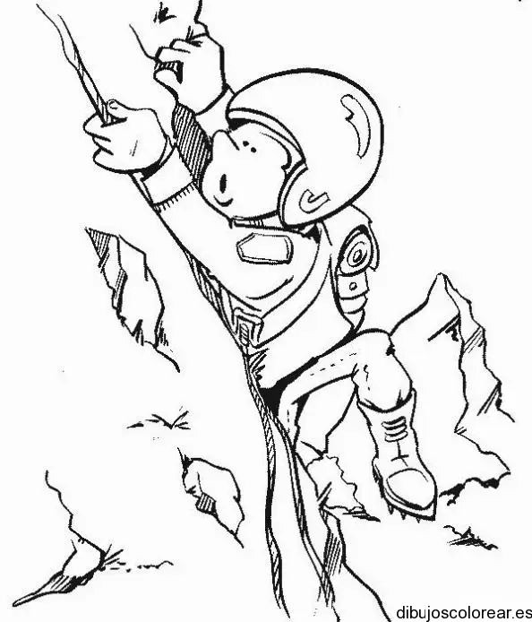 Dibujo de un alpinista