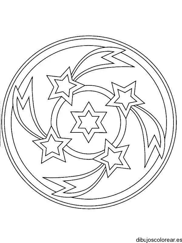 Dibujo de un círculo de estrellas