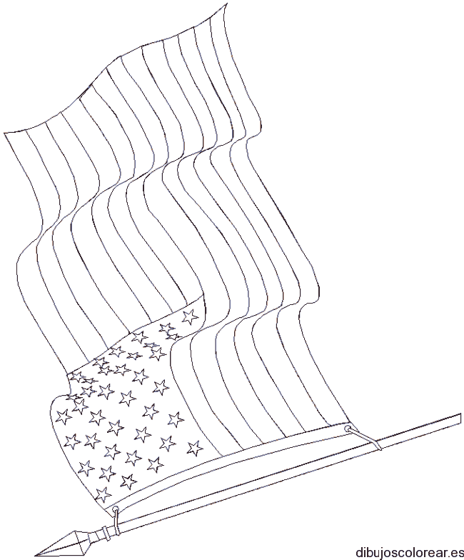 Dibujo de la Bandera de Estados Unidos