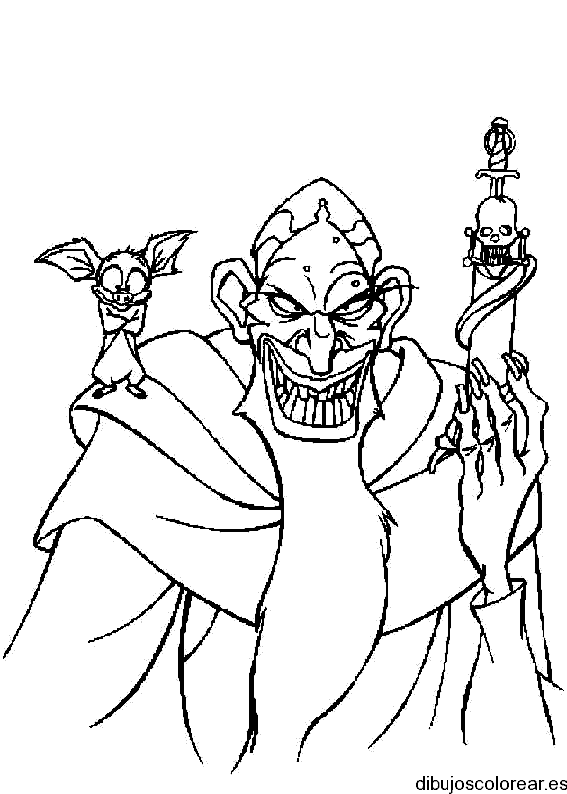Dibujo de un ogro riendo
