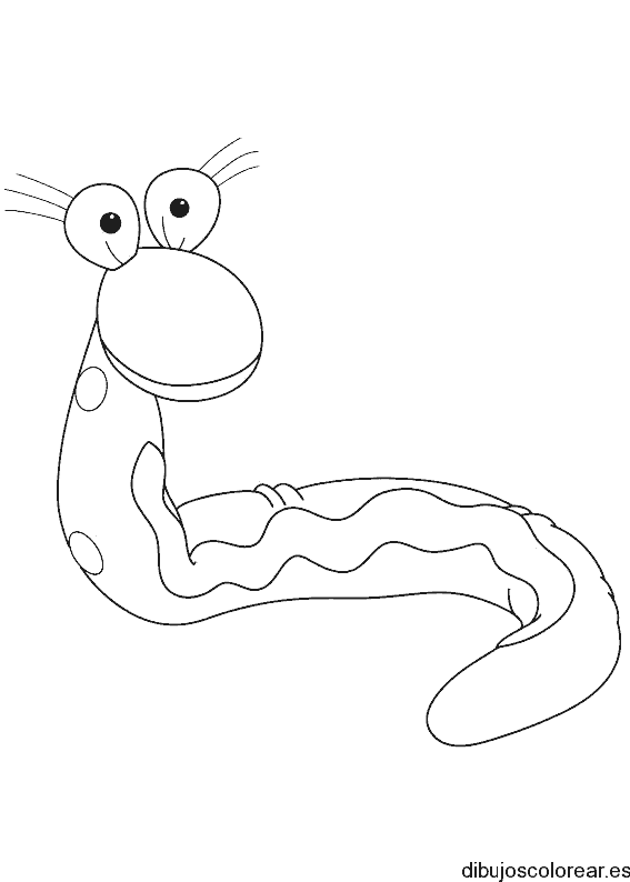 Dibujo de una serpiente sonriente