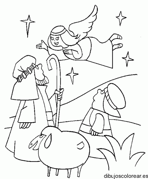 Dibujo de un ángel de navidad