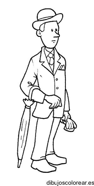 Dibujo de un hombre con traje