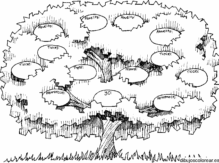 Dibujo de un árbol de manzanas