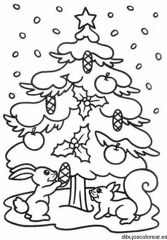 Dibujo de un árbol navideño