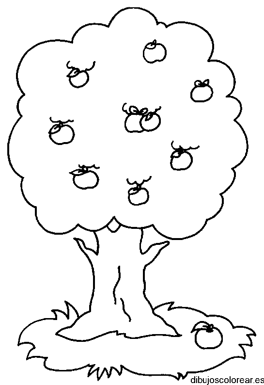 Dibujo de un árbol de manzano