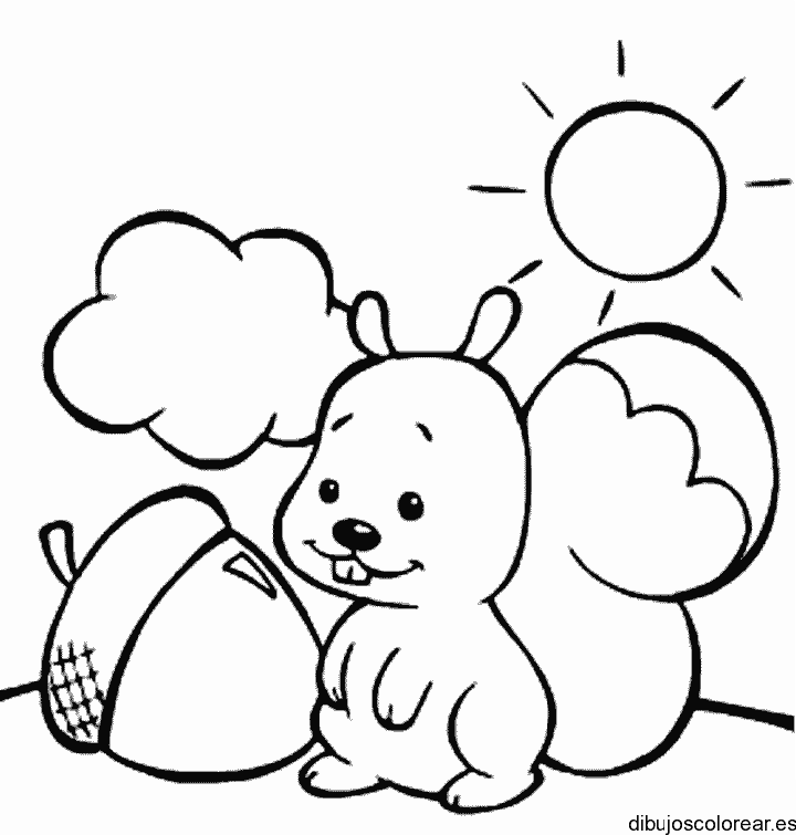 Dibujo de una ardilla