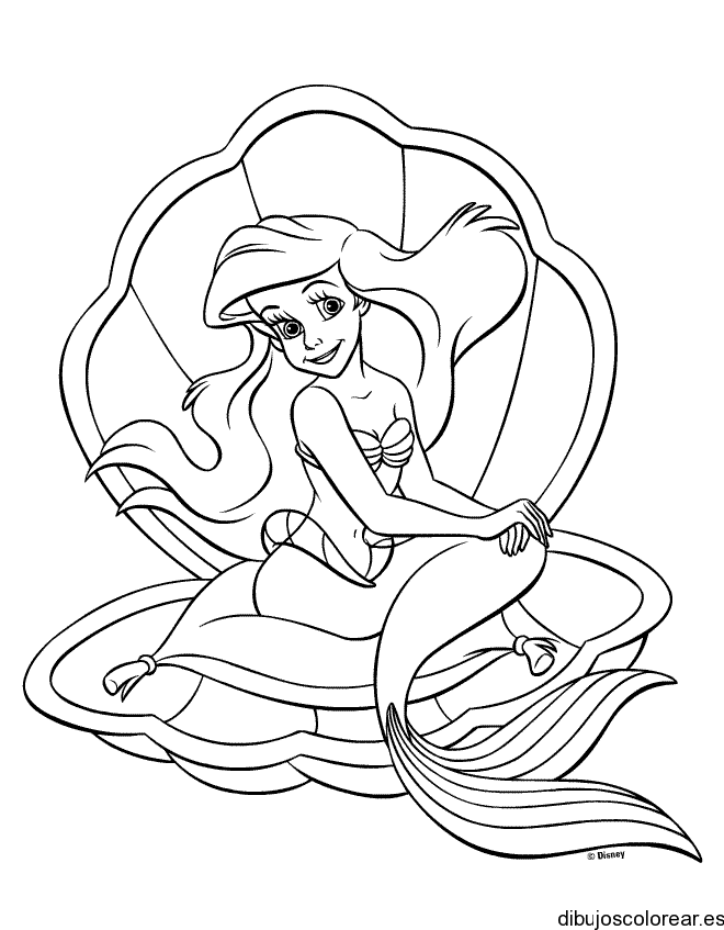 Dibujo de Ariel en su trono