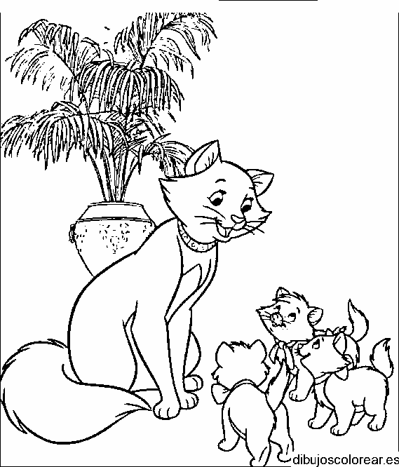 Dibujo de los aristogatos